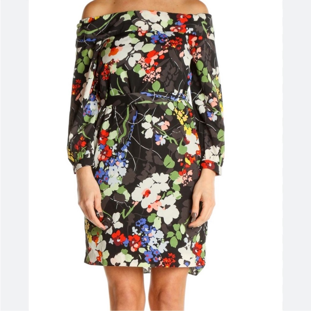 Banana Republic Multicolor Floral 3/4 Sleeve Dress - Picture 2 of 15